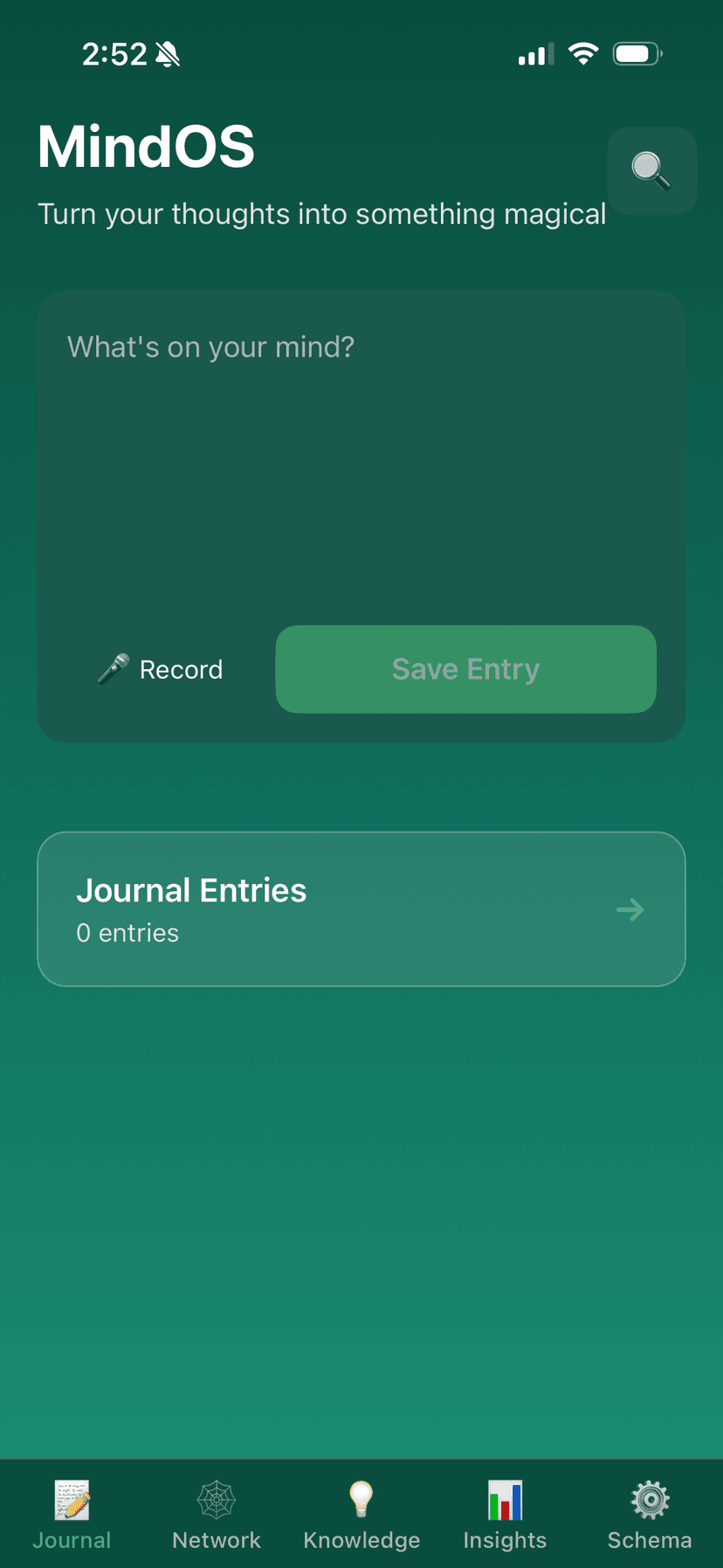 MindOS mobile app screenshot