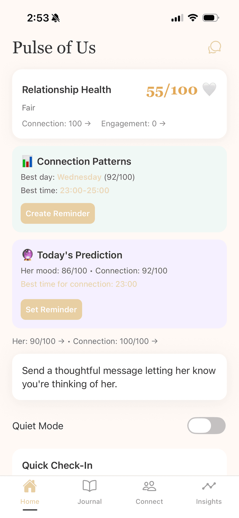 Closer mobile app screenshot